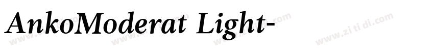 AnkoModerat Light字体转换